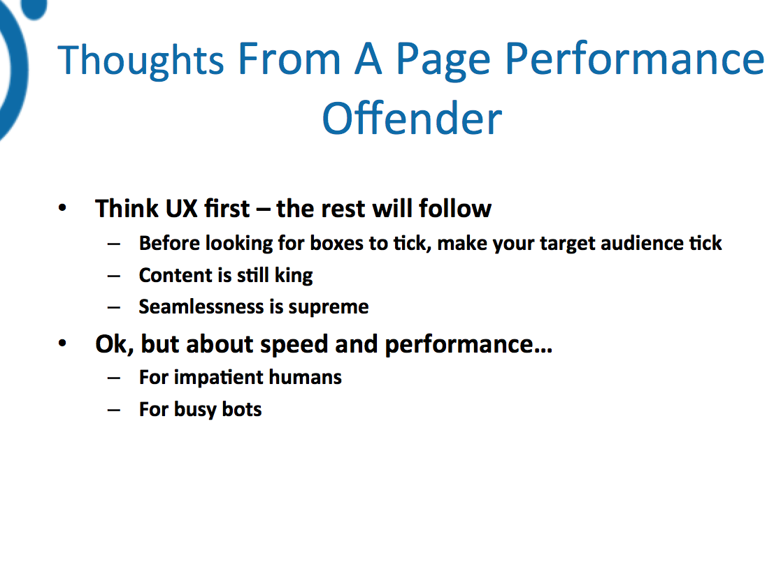 Thoughts From  A Page Performance Offender