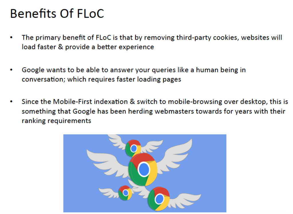 Benefit Of The Federated Learning of Cohorts FLoC From A Web Browsing Experience