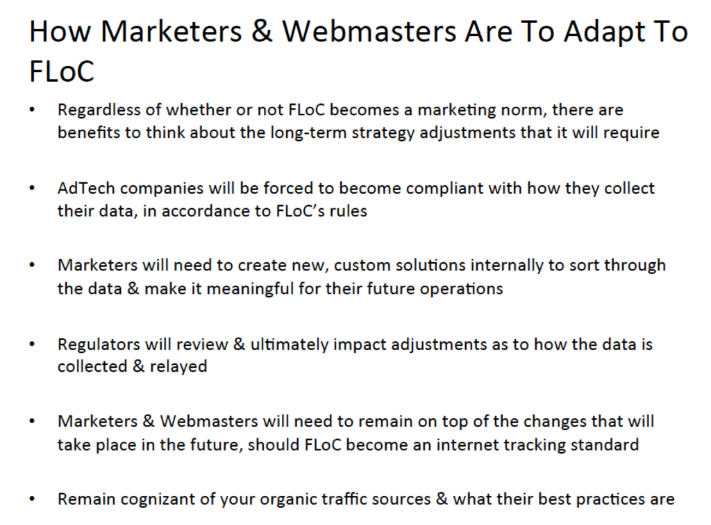 How Marketers & Webmasters Should Plan To Adapt To The Federated Learning of Cohorts FLoC